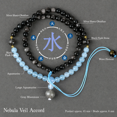 Nebula Veil Accord gemstone bracelet composition chart